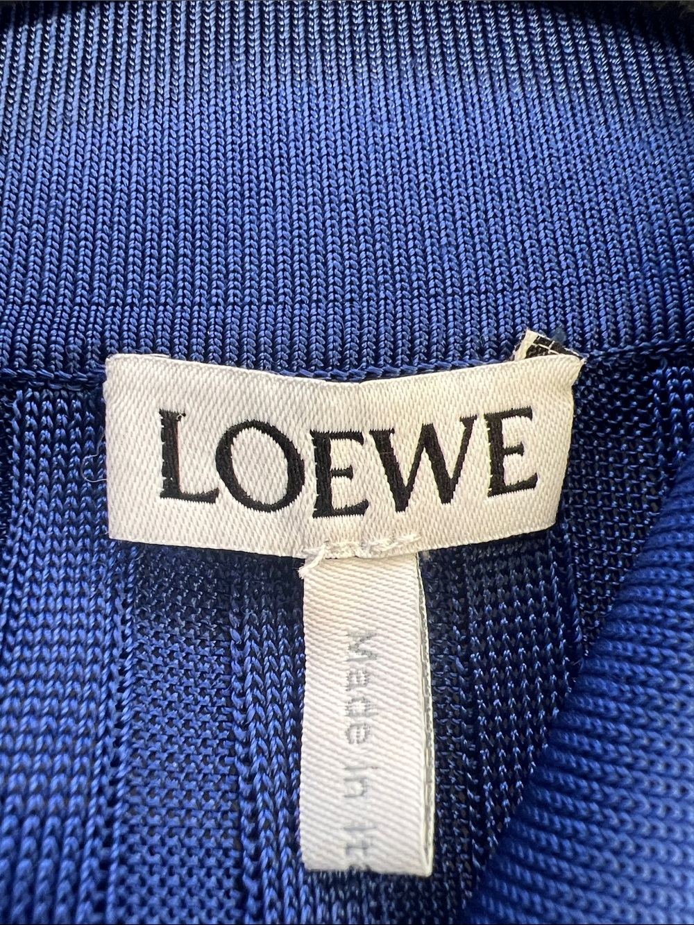 Loewe Cobalt Blue Ribbed Long-Sleeve Maxi Dress - Picture 3 of 7